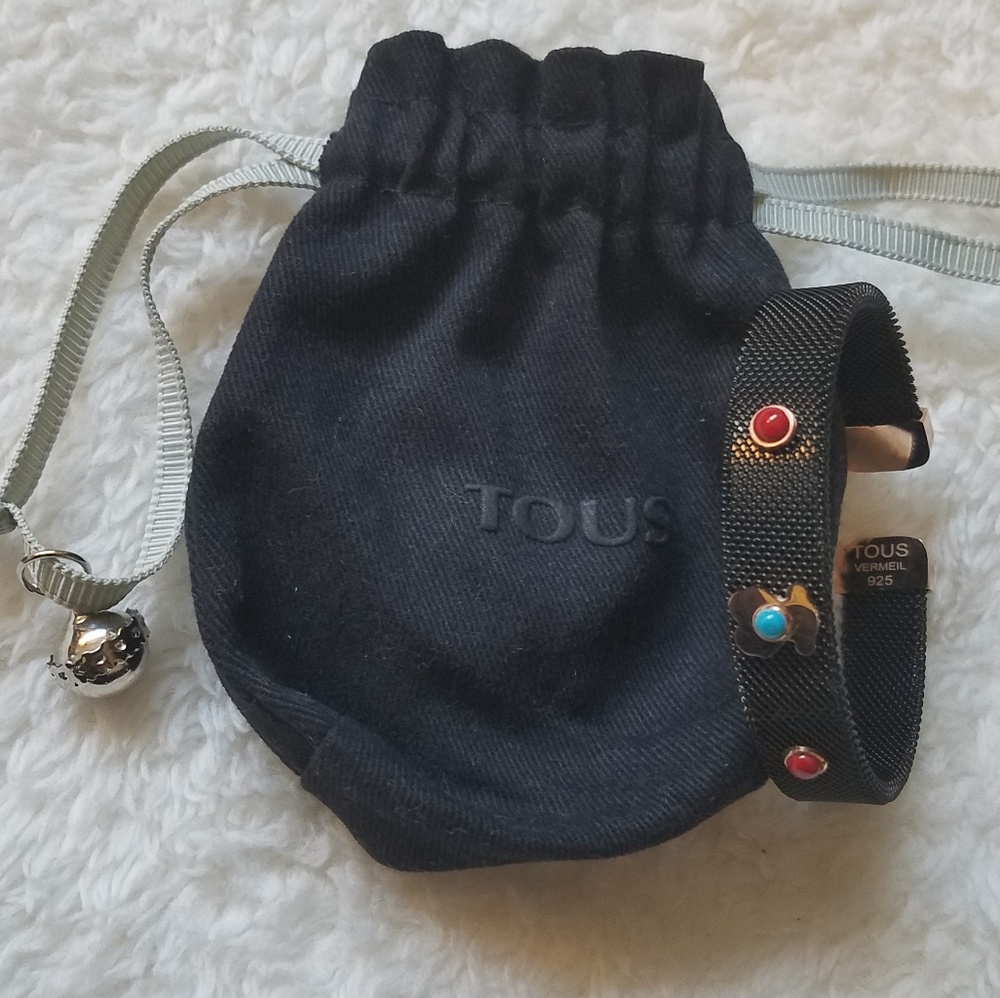 Tous black mesh bracelet